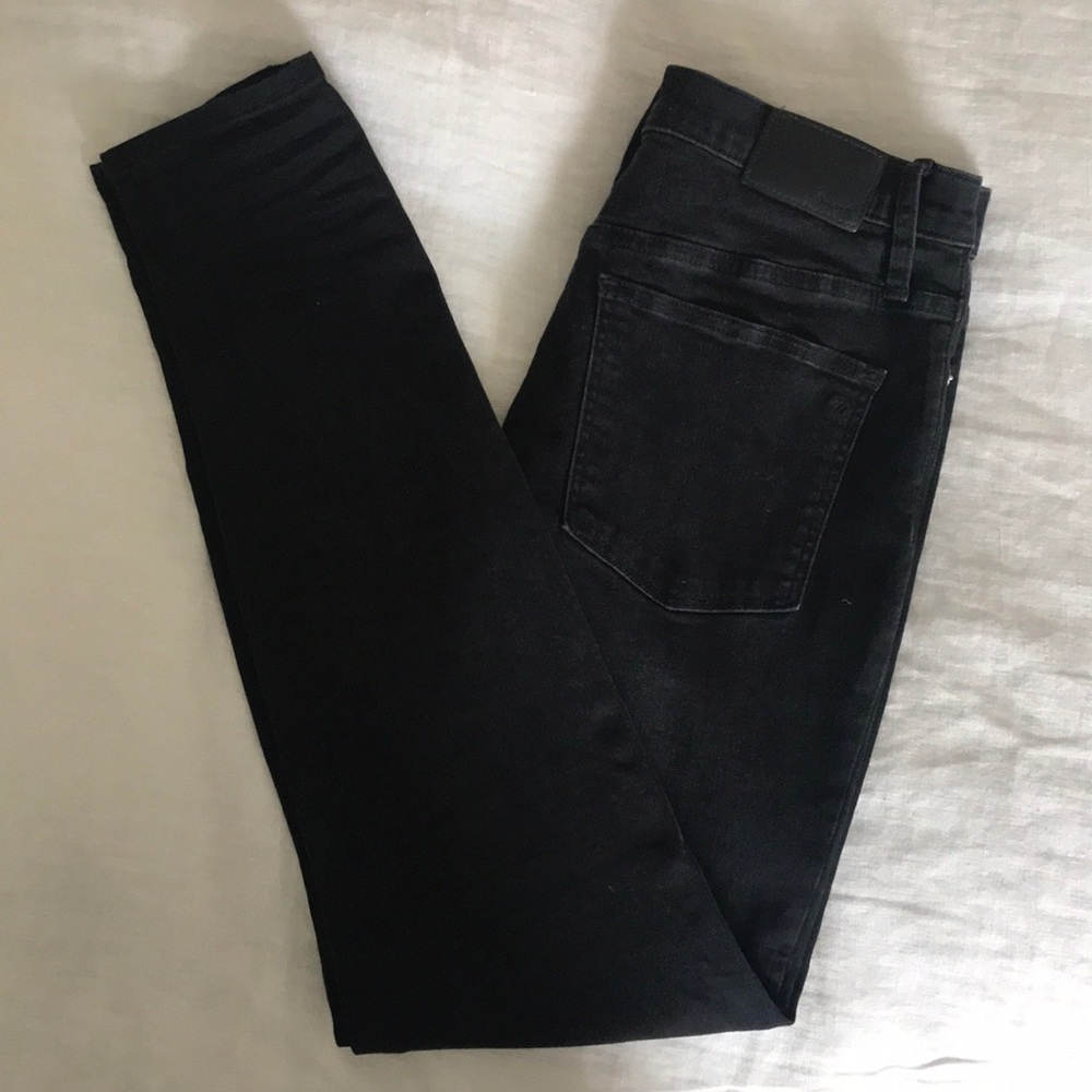 Madewell 11” High Rise Black Skinny Jeans